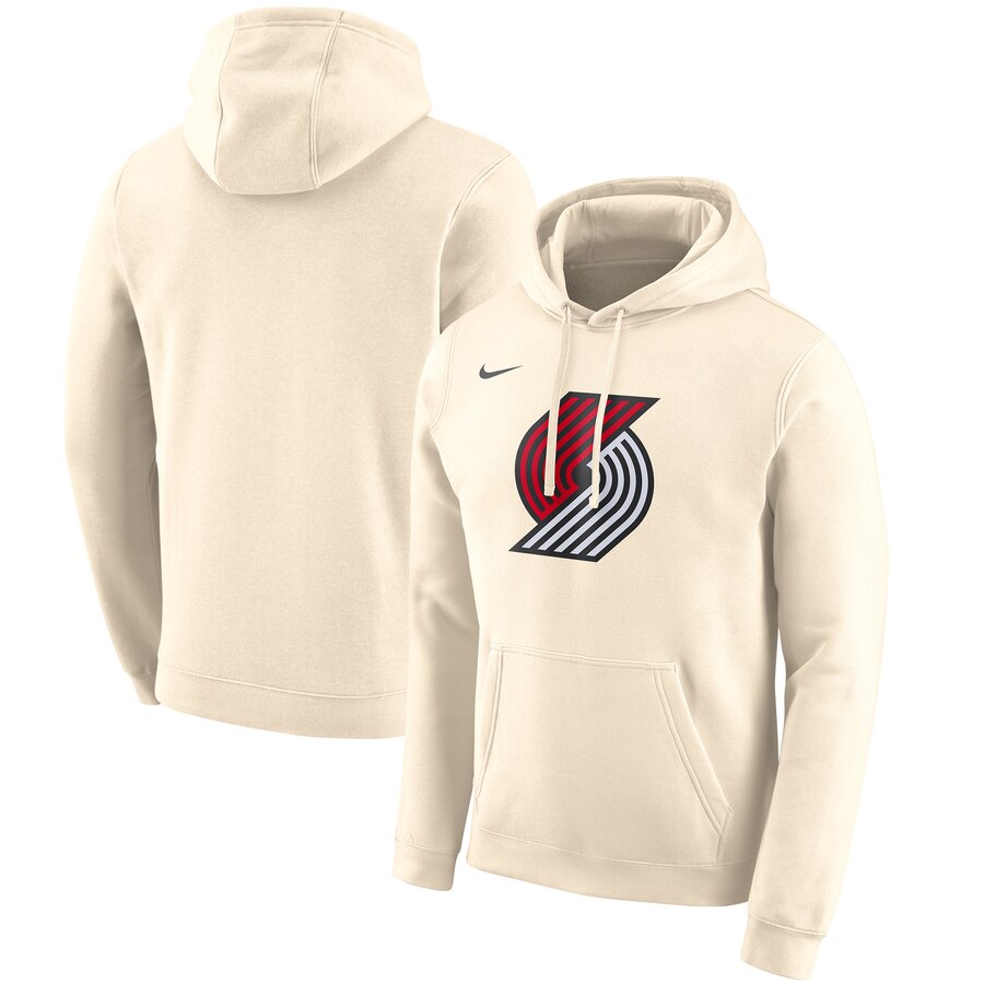 NBA Portland Trail Blazers Nike 201920 City Edition Club Pullover Hoodie Cream->sacramento kings->NBA Jersey